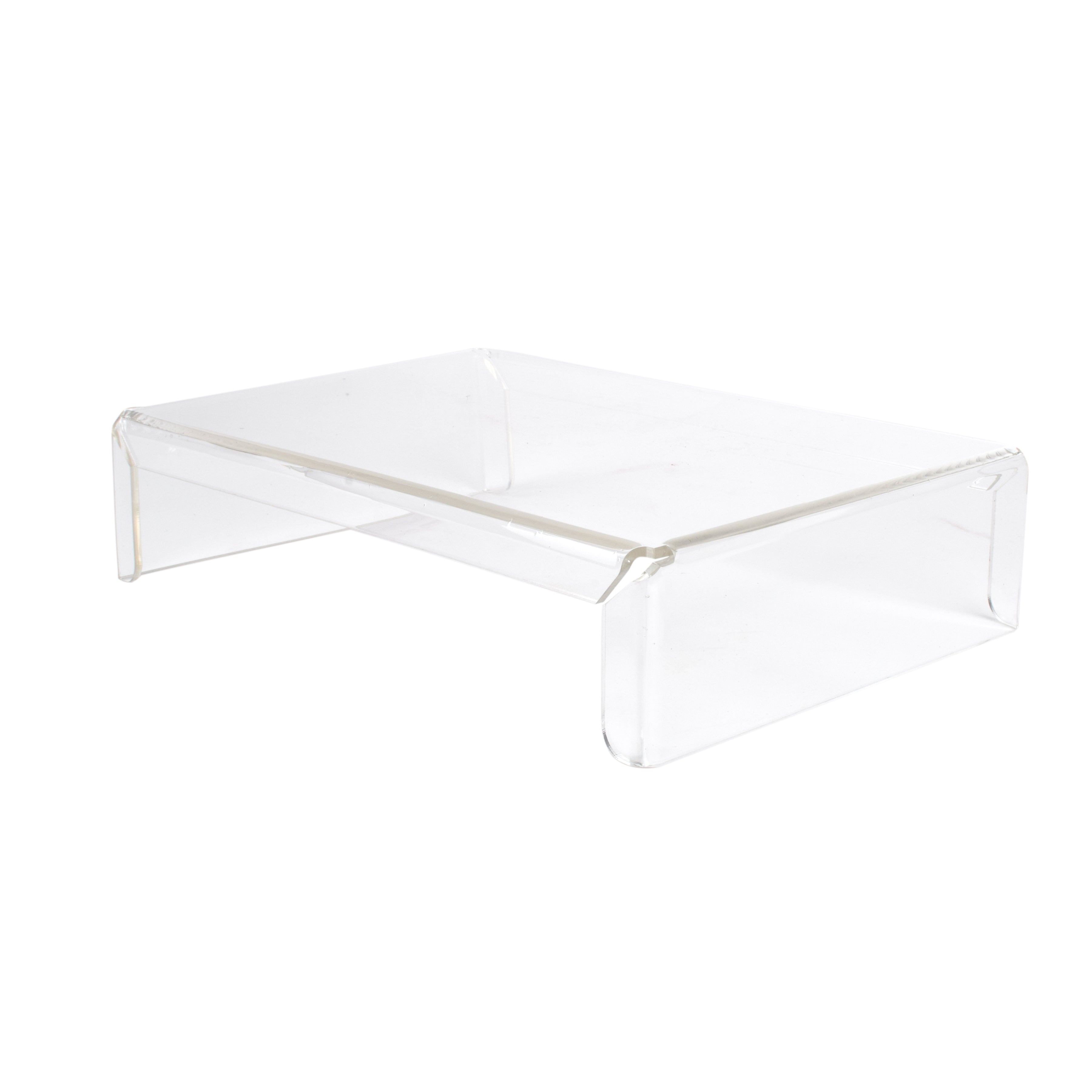 Clear Acrylic Transparent Monitor Stand (7.5cm x 33cm x 20cm)