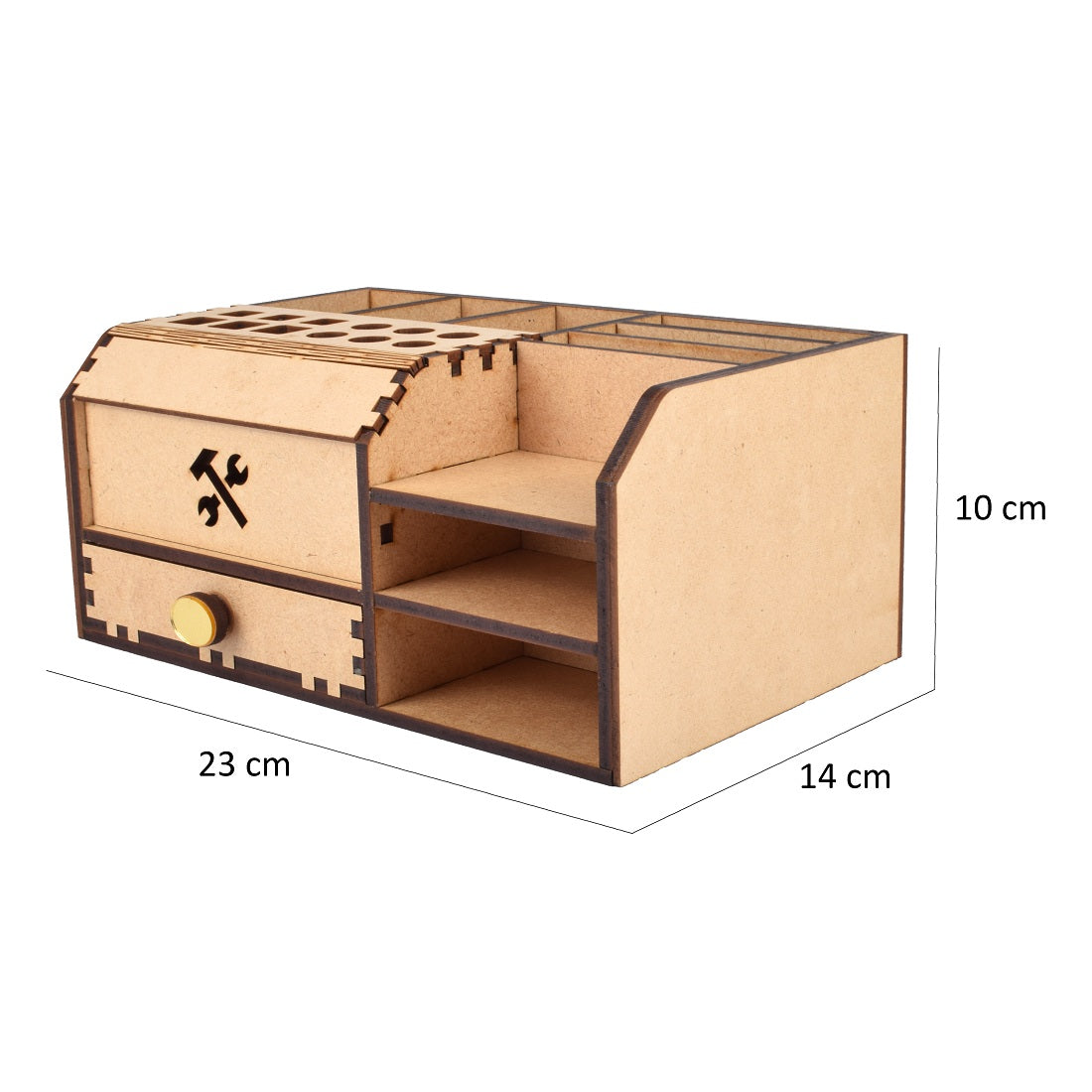 Wooden Small Tools Box For Kept Your Tools ( 10 Cm x 23 Cm x 14 Cm )