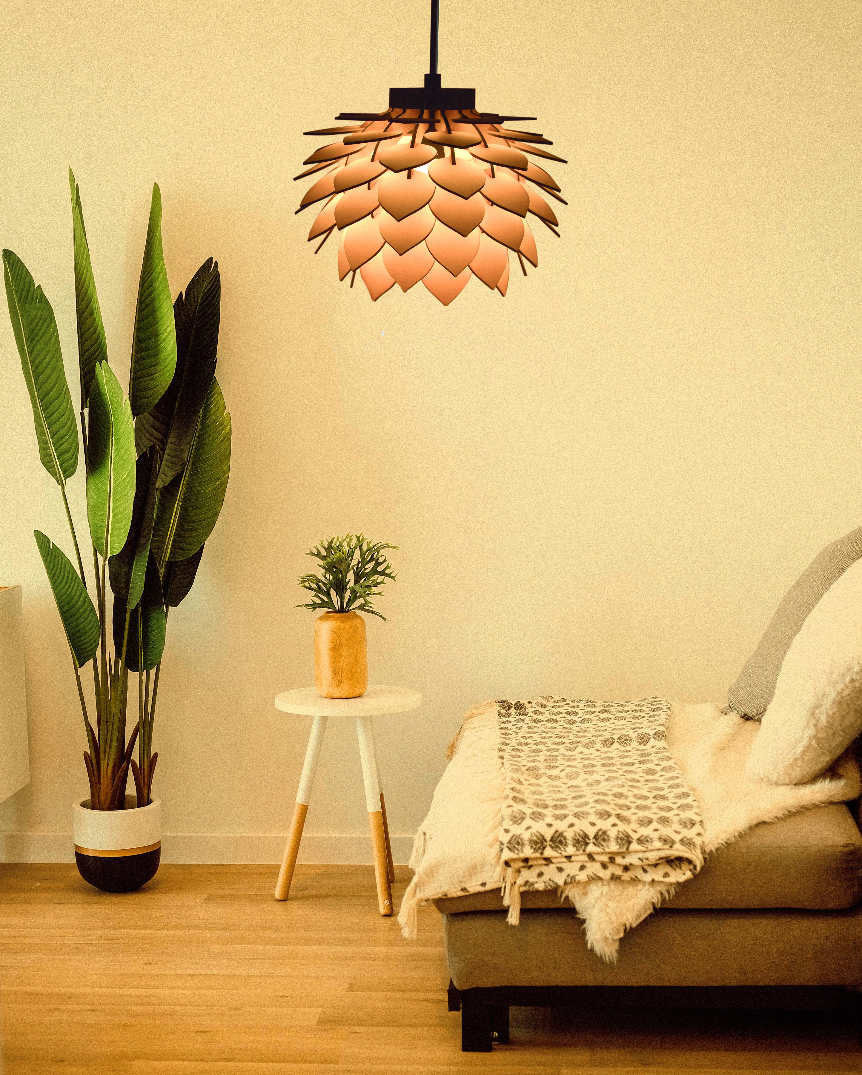 Pendant Light, Natural Simple Hand Weaved Pendant Light