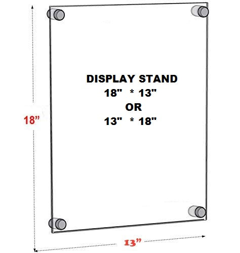 Acrylic Sandwich Sheet -(SIZE - 13 INCH x 18 INCH ) ( Stud Included )