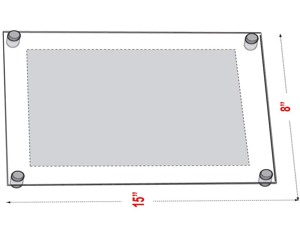 Acrylic Sandwich Sheet-(08 INCH x 15 INCH) ( Stud Included )