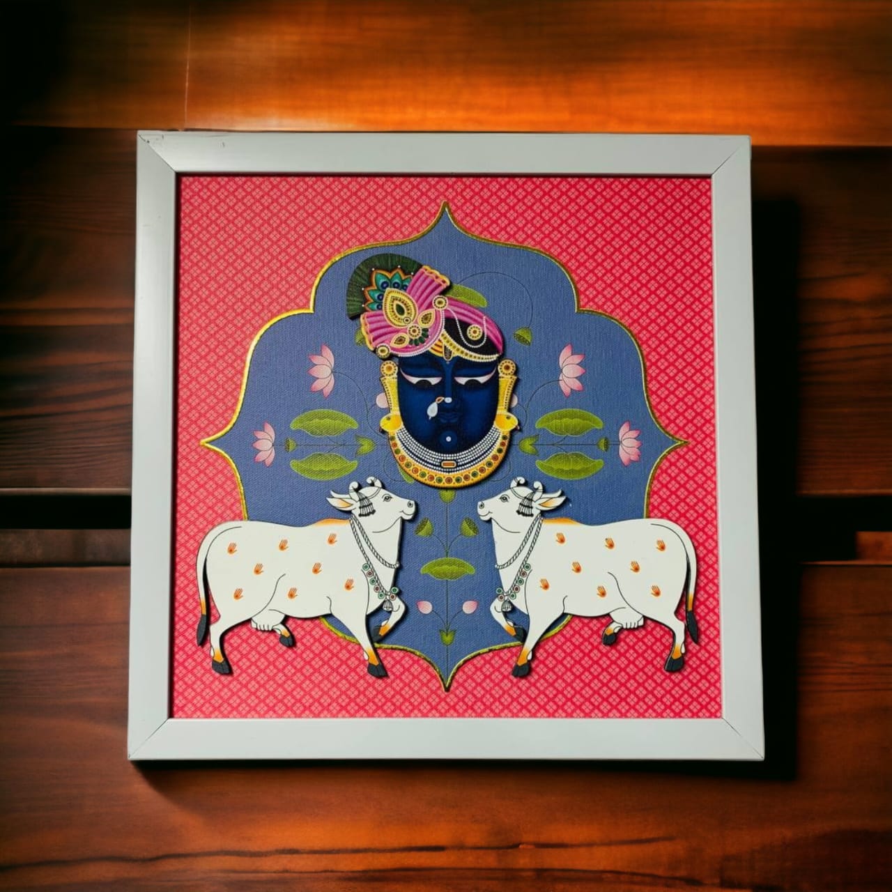 Wooden UV Printing photo frame Shrinathji Photo Frame 13 x 13