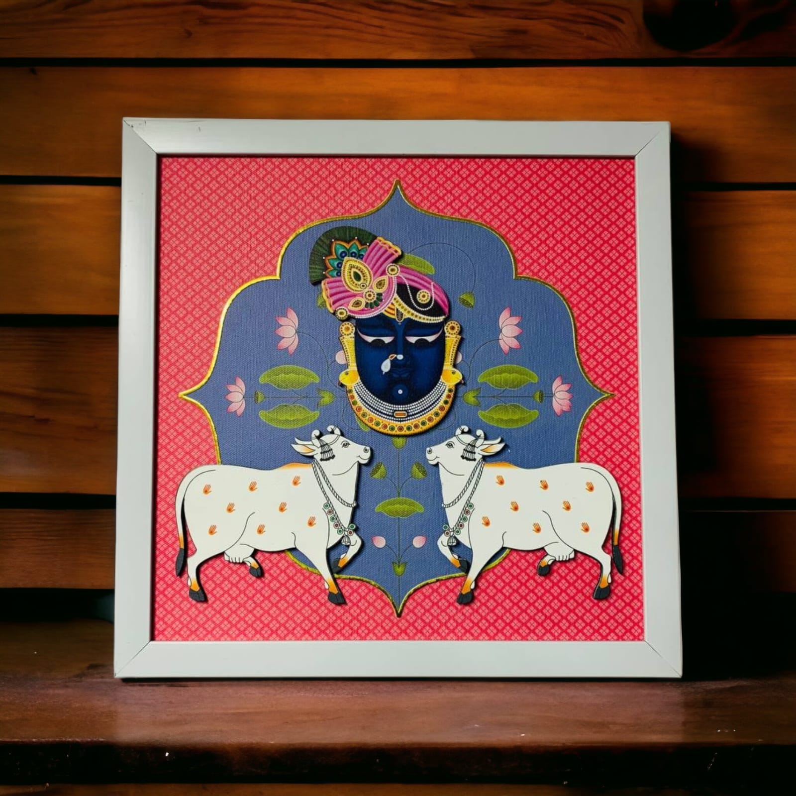 Wooden UV Printing photo frame Shrinathji Photo Frame 13 x 13