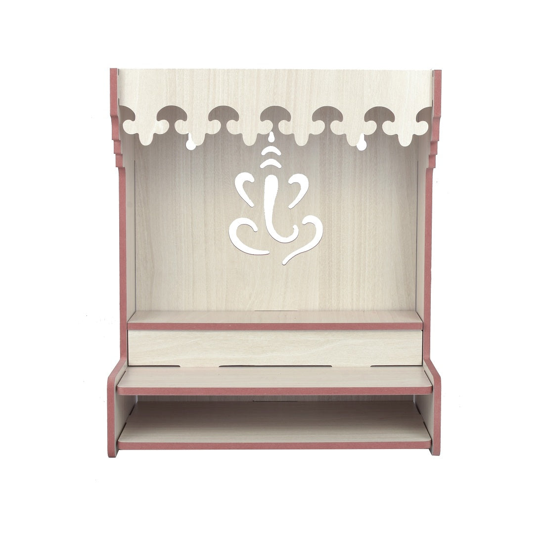 Beautiful Wooden Pooja Stand For Home, Temple For Home And Office/ Puja Mandir For Home And Office Wall With Led Light