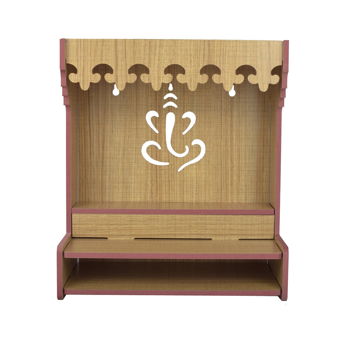 Beautiful Wooden Pooja Stand For Home, Temple For Home And Office/ Puja Mandir For Home And Office Wall With Led Light