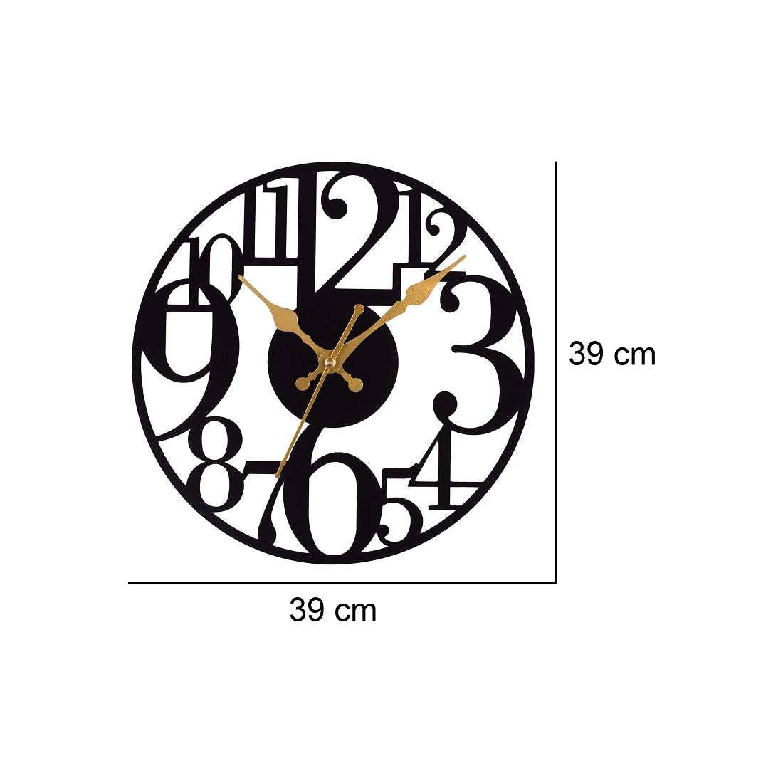 Metal Wall Clock for Living Room, Bedroom, Office, Kitchen, Home and Hall