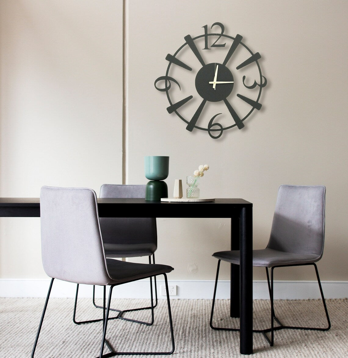 Handicraft Metal Wall Clock for Living Room