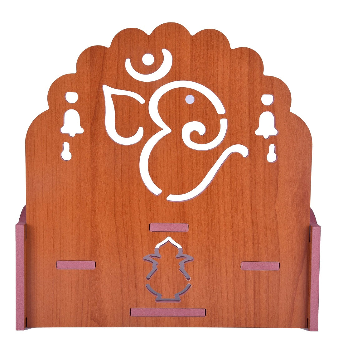 Wooden Small Temple For Pooja Room (28cm x 28cm x 26cm)