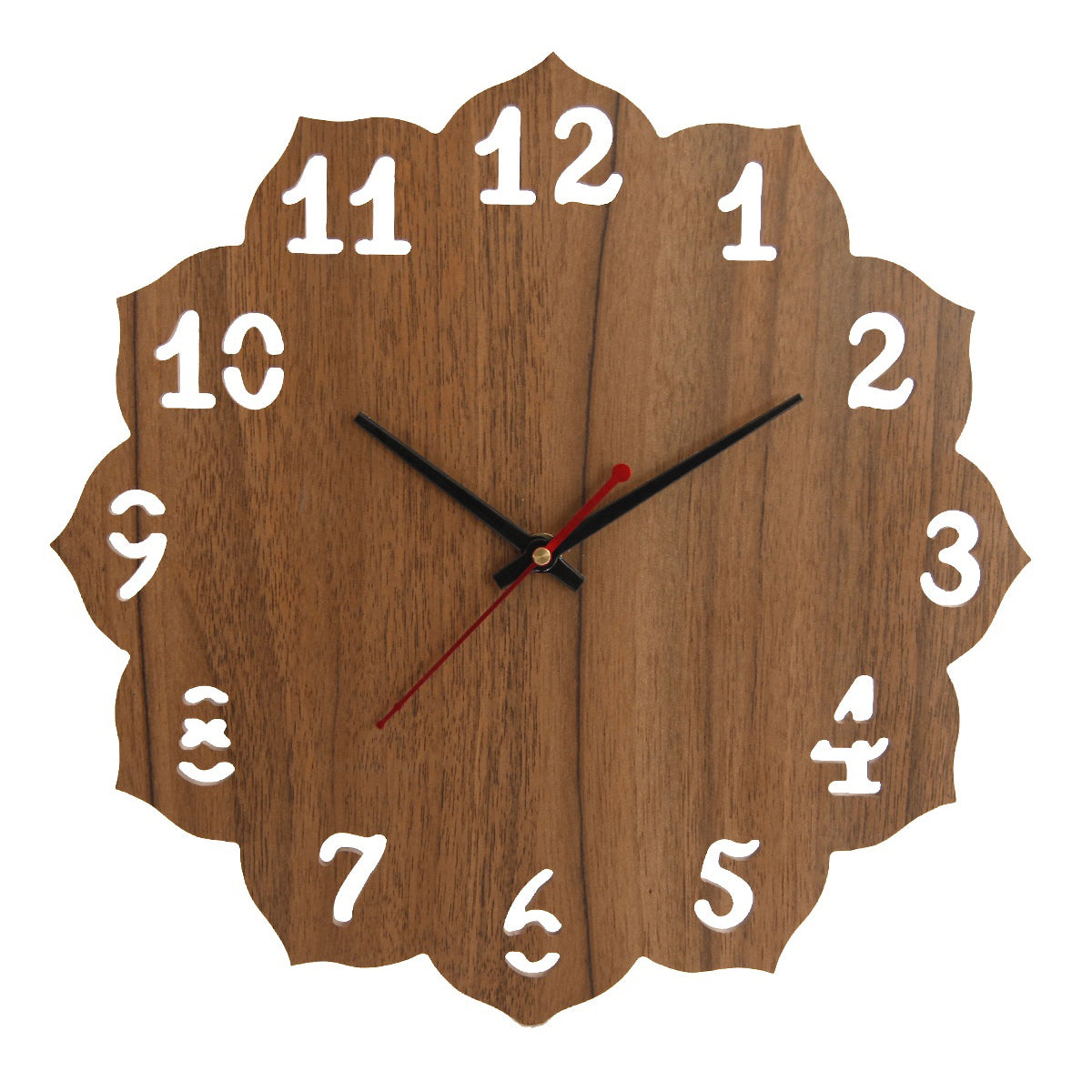 Wooden Wood Carving Wall Clock for Home, Hall, Bedroom, Living Room & Office