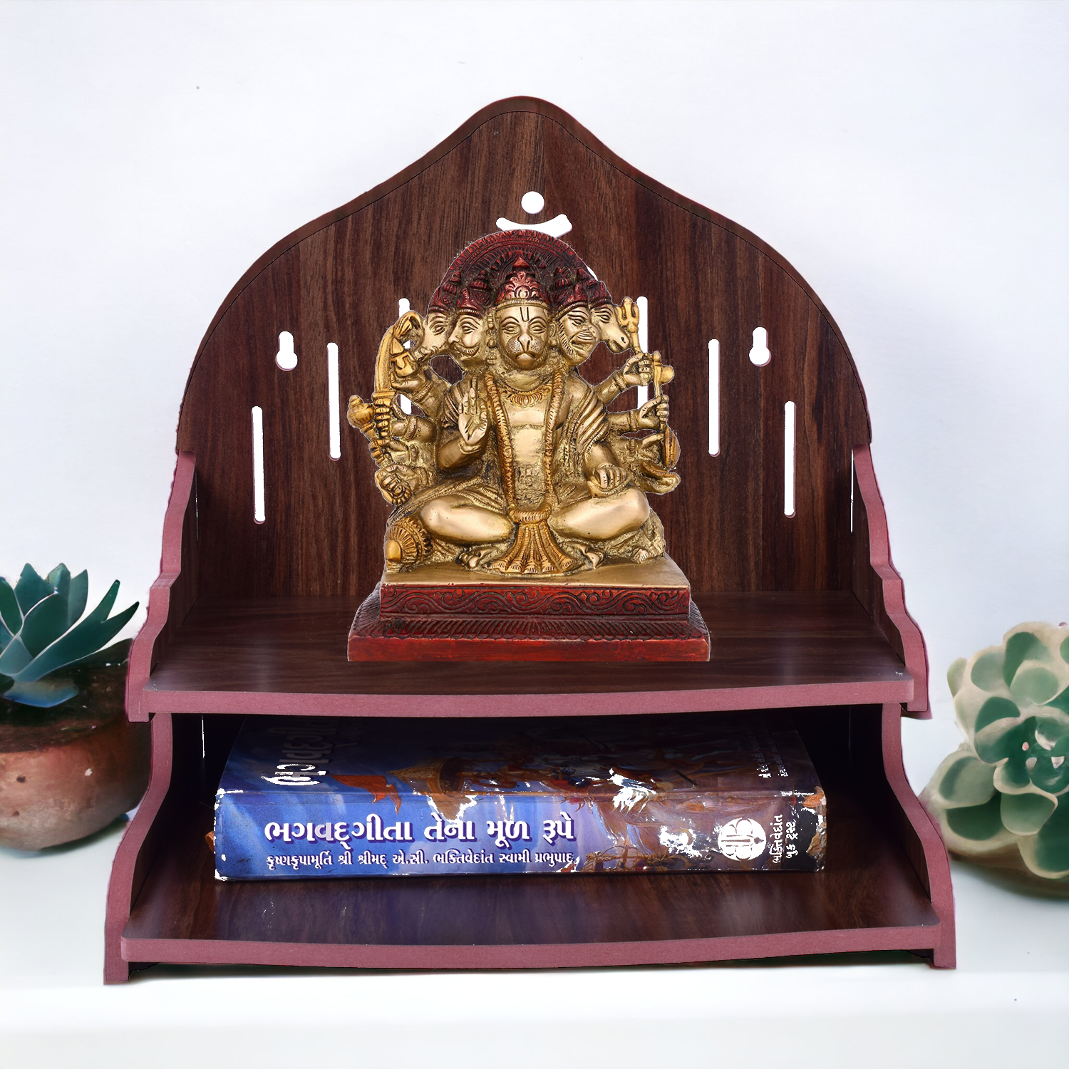 Beautiful MDF Wooden Temple, Home Wall Mounted