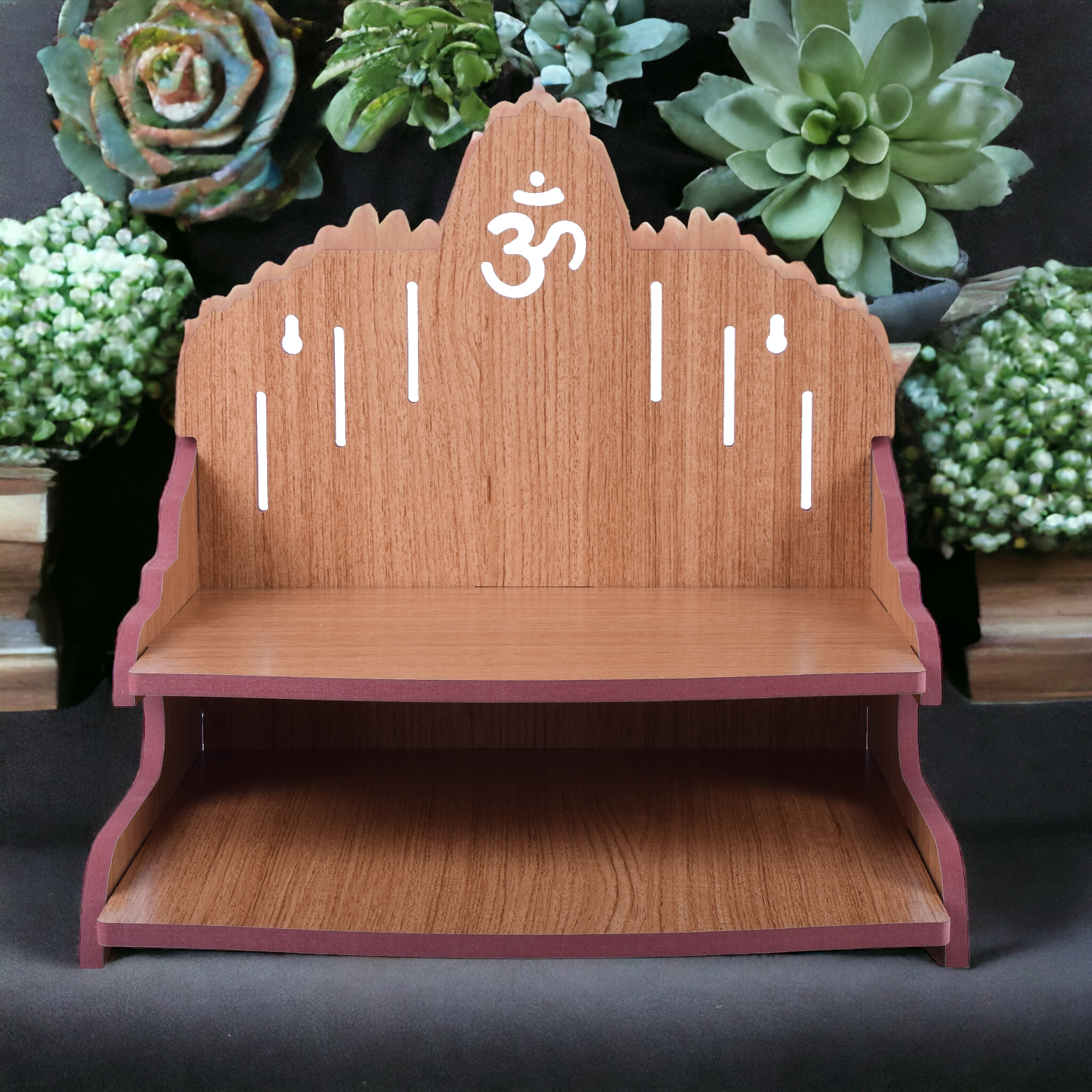 Beautiful MDF Wooden Temple, Home Wall Mounted