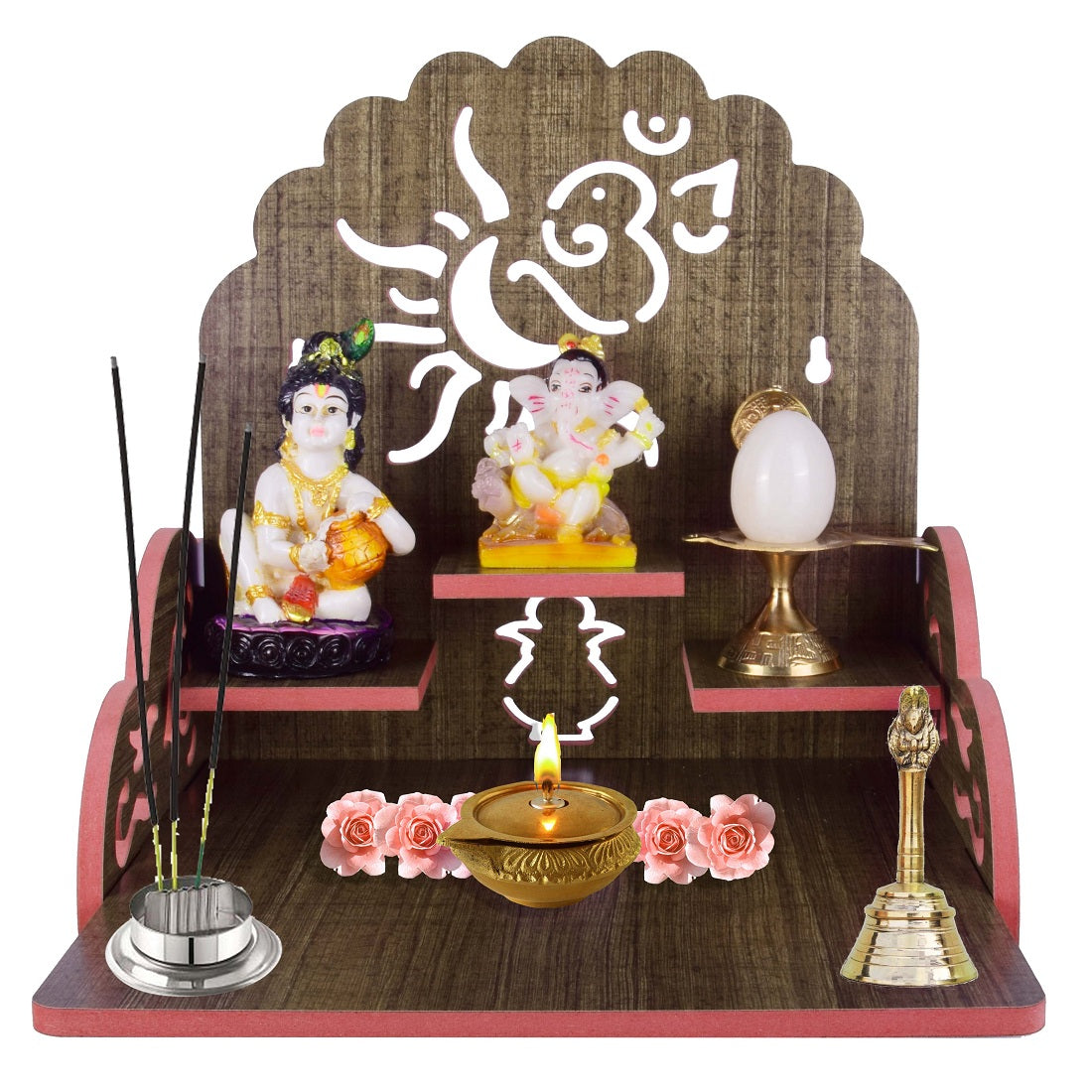 Wooden Ganesha Design Small Temple