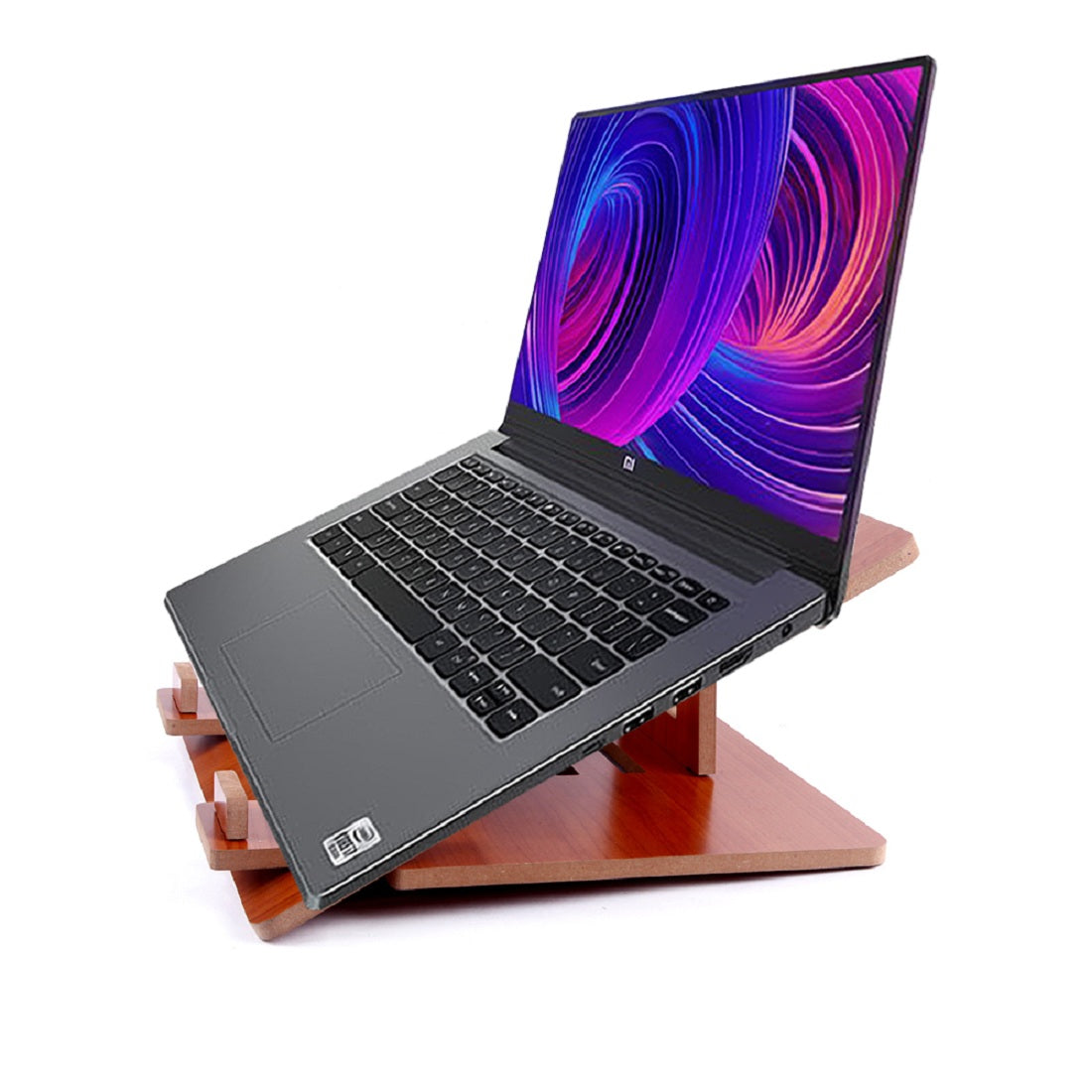 Laptop Stand for Desk (Wooden) Compatible Laptop