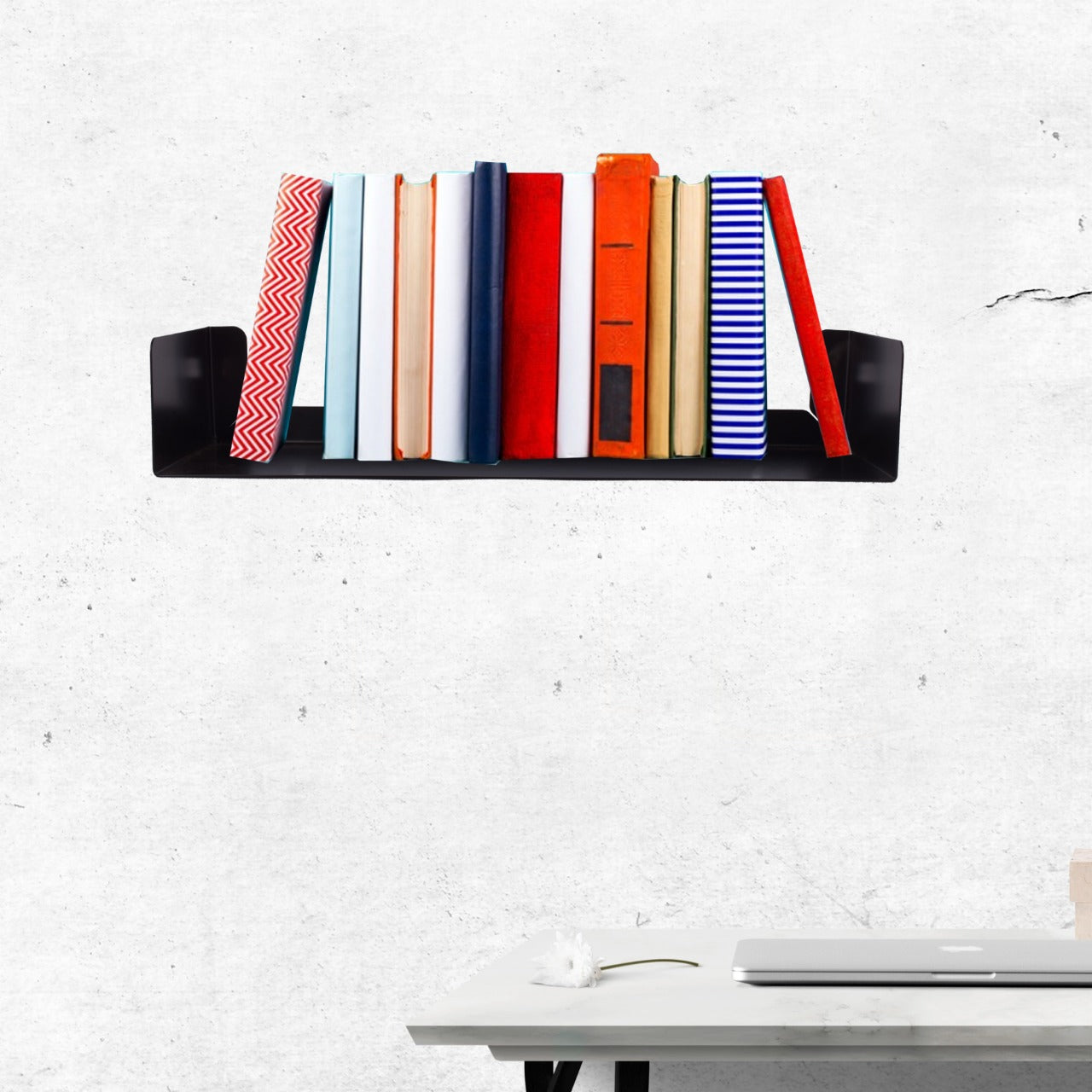 Book Shelf Wall Mounted Metal Invisible Book Shelves ( Multipurpose Shelf )