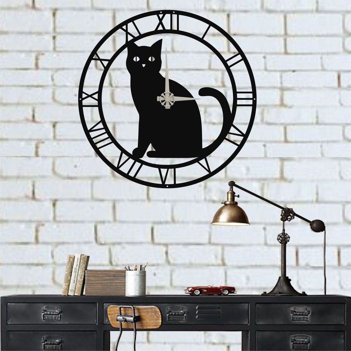 Handicraft Metal Wall Clock for Living Room