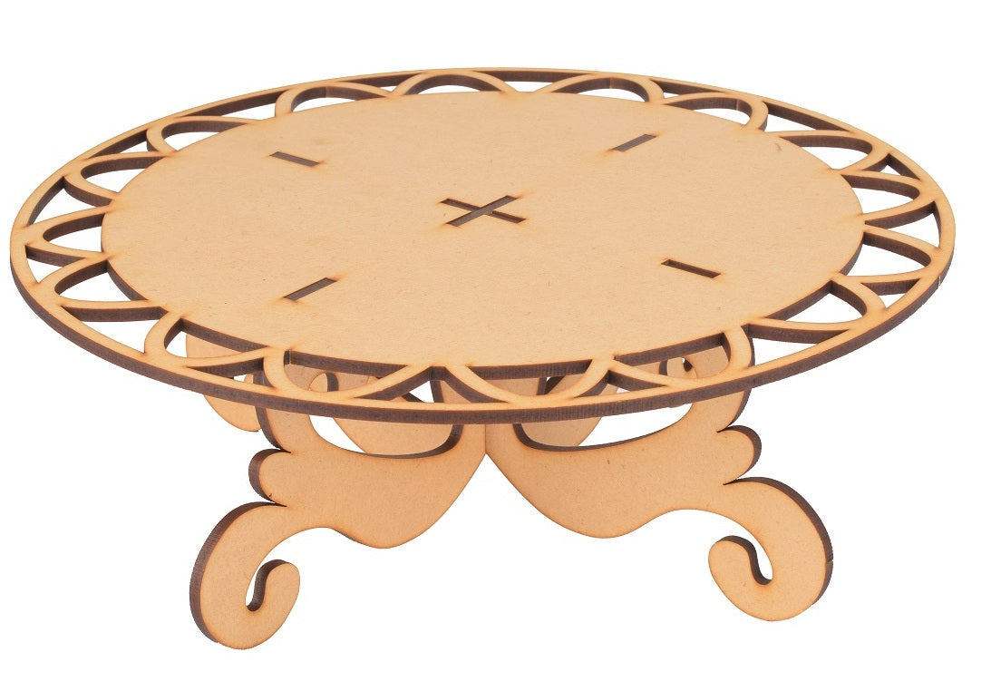 Wooden Cake Stand, Wooden Cupcake Stands Pedestal Cake Display Stand Decoration Cake Stand for Dining Table