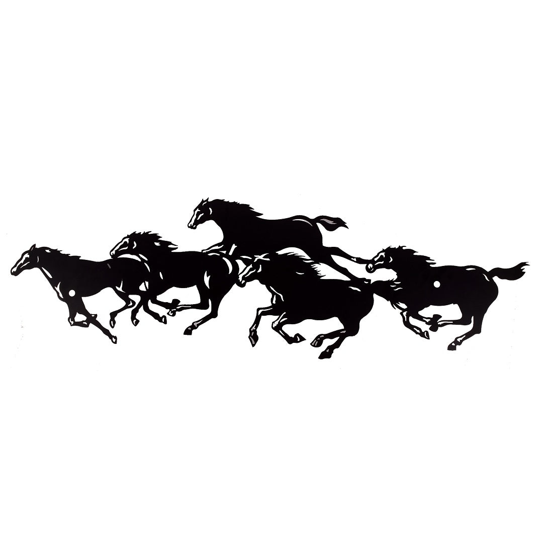 Metal Seven Running Horse Wall Art Decor for Living Room Antique Wall Mounted