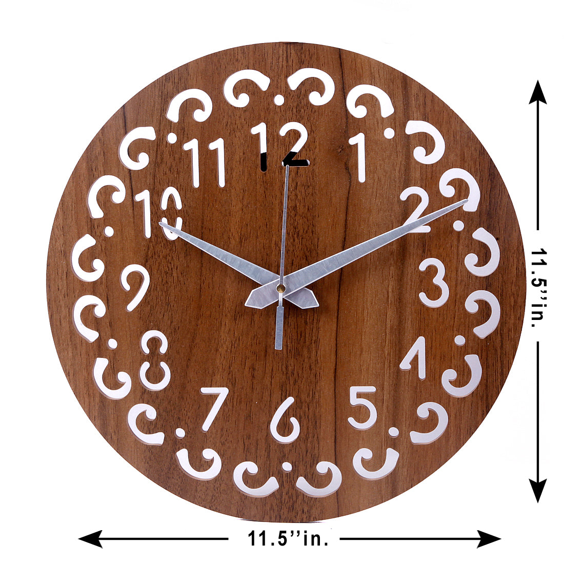 Wooden Wood Carving Wall Clock for Home, Hall, Bedroom, Living Room & Office