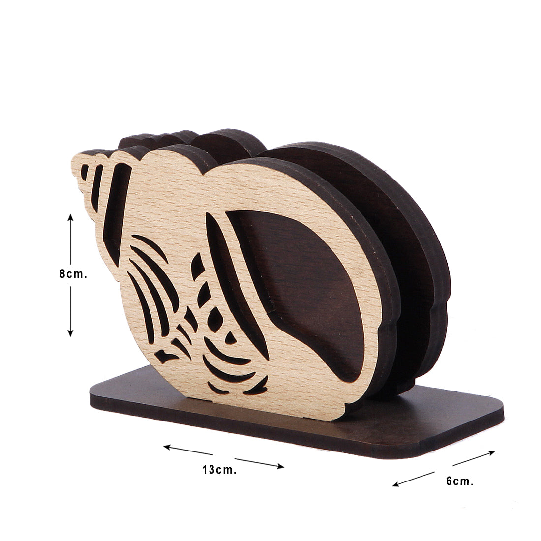 Decorative and Attractive Wooden Tissue Holder Stand for Home, Kitchen Dining Table, Restaurant and Cafeteria with Steel Rivets