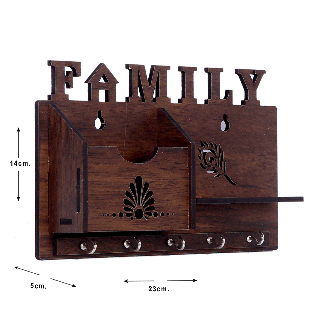 Family one Box and Key Holder Stand Wooden for Home Wall, Office, Hall, Living Room, Bedroom Stylish Designer