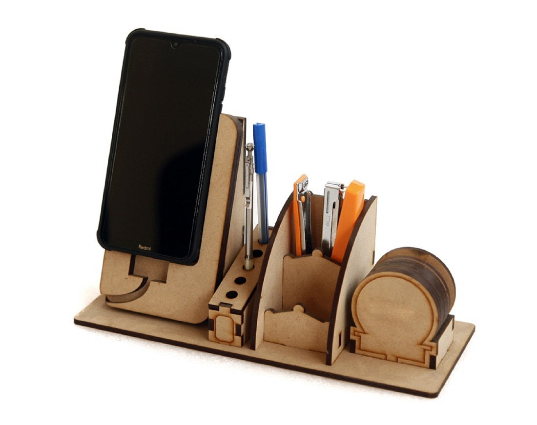 Wooden Multipurpose Desk Organizer