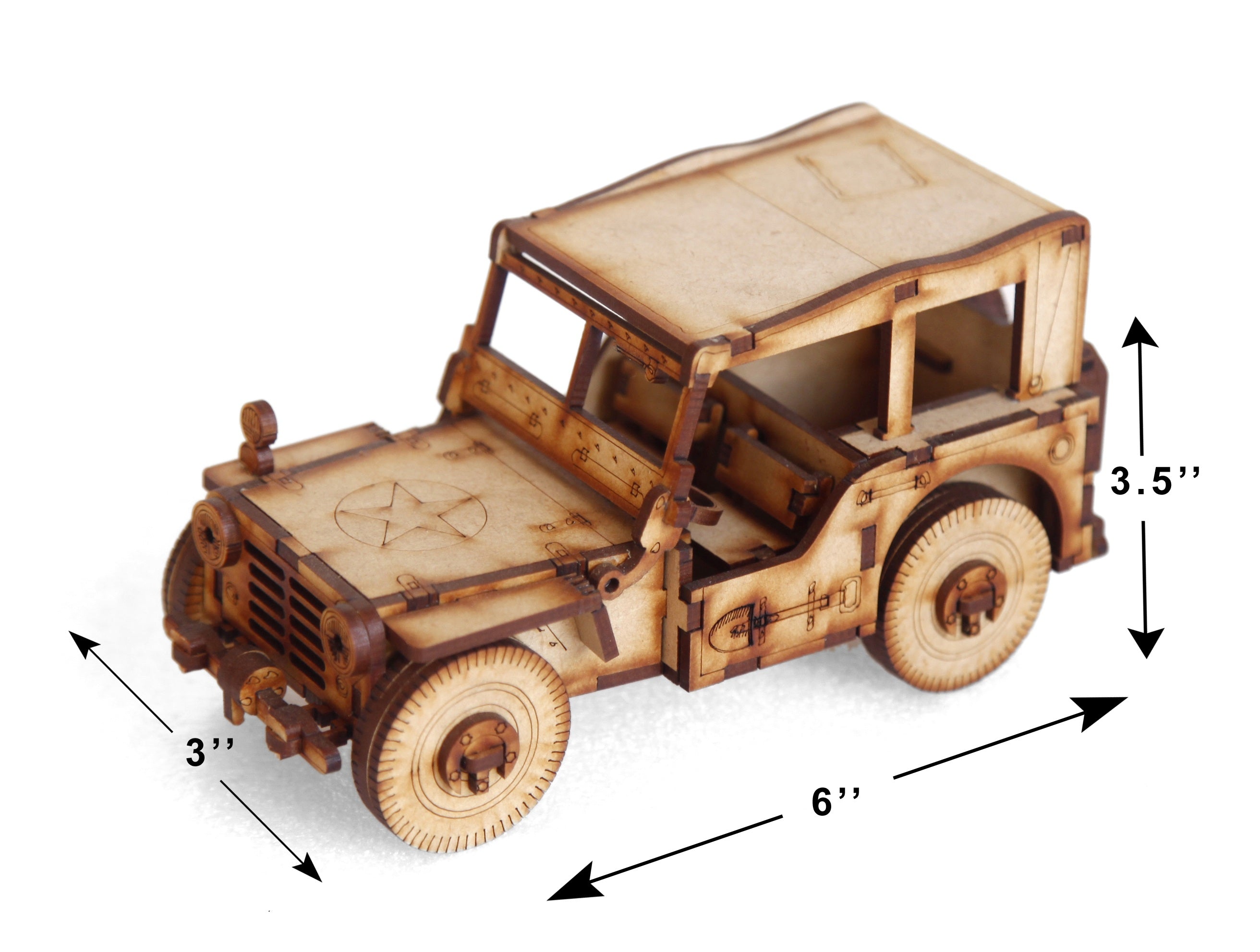 Classic Wooden Car Showpiece for Kids Toy, Home Decoration, Function Gift Hand Carved Wooden Jeep Toy, Perfect Home Decor Showpiece