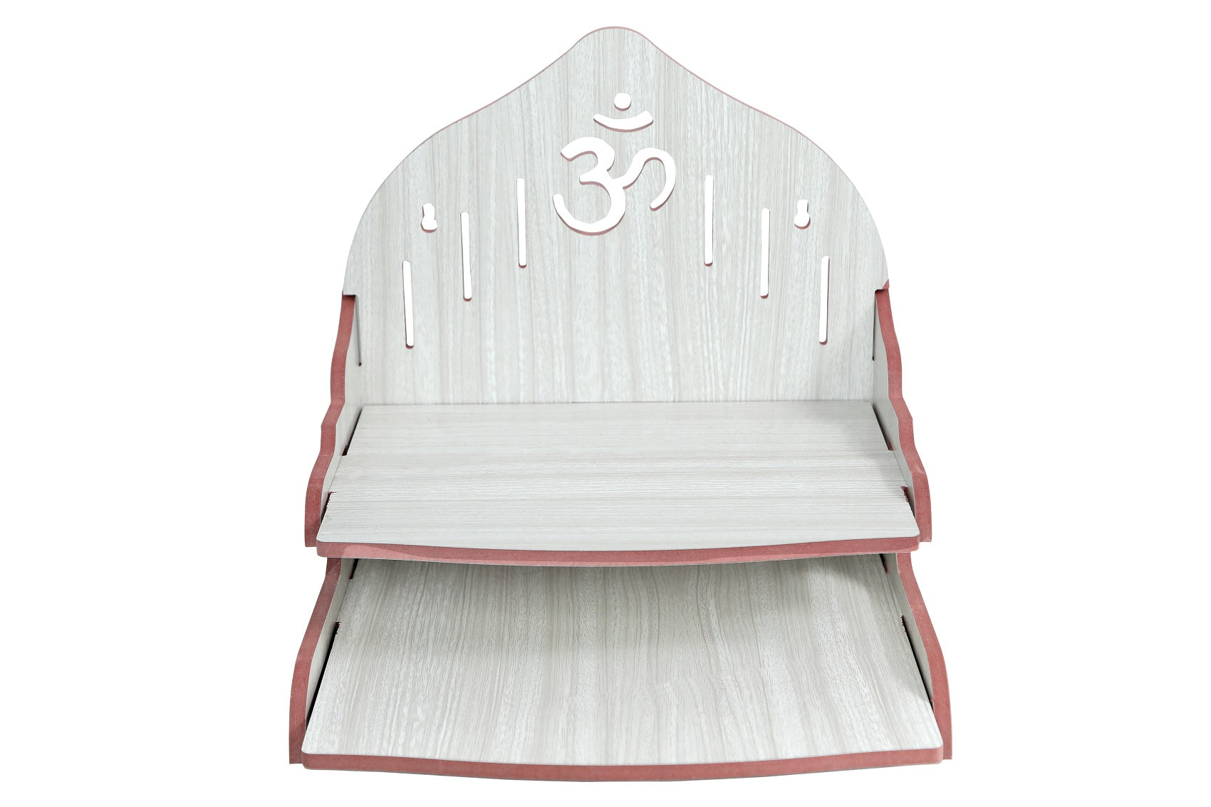 Wooden White Color Designer Small Temple For Home and Office