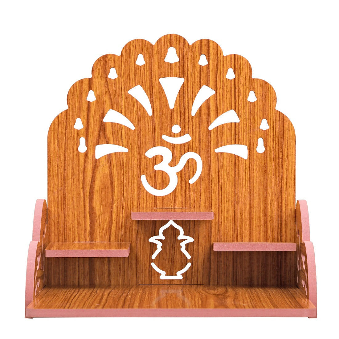 wooden Handmade Beautiful Wooden Temple Wall Hanging and Table Top Home Temple